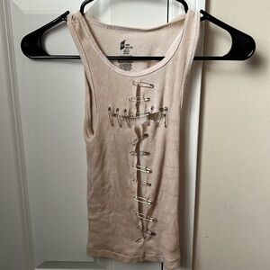 Cross cut, Subversive, Coffee Dyed tank top